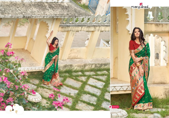 Manjubaa Mamta Paithani New Designer Festive Wear Banarasi Silk Saree Collection